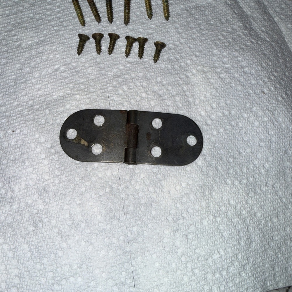 Singer Sewing Machine Top Lid Cabinet Hinges 2 W/original Screws - Picture 5 of 7